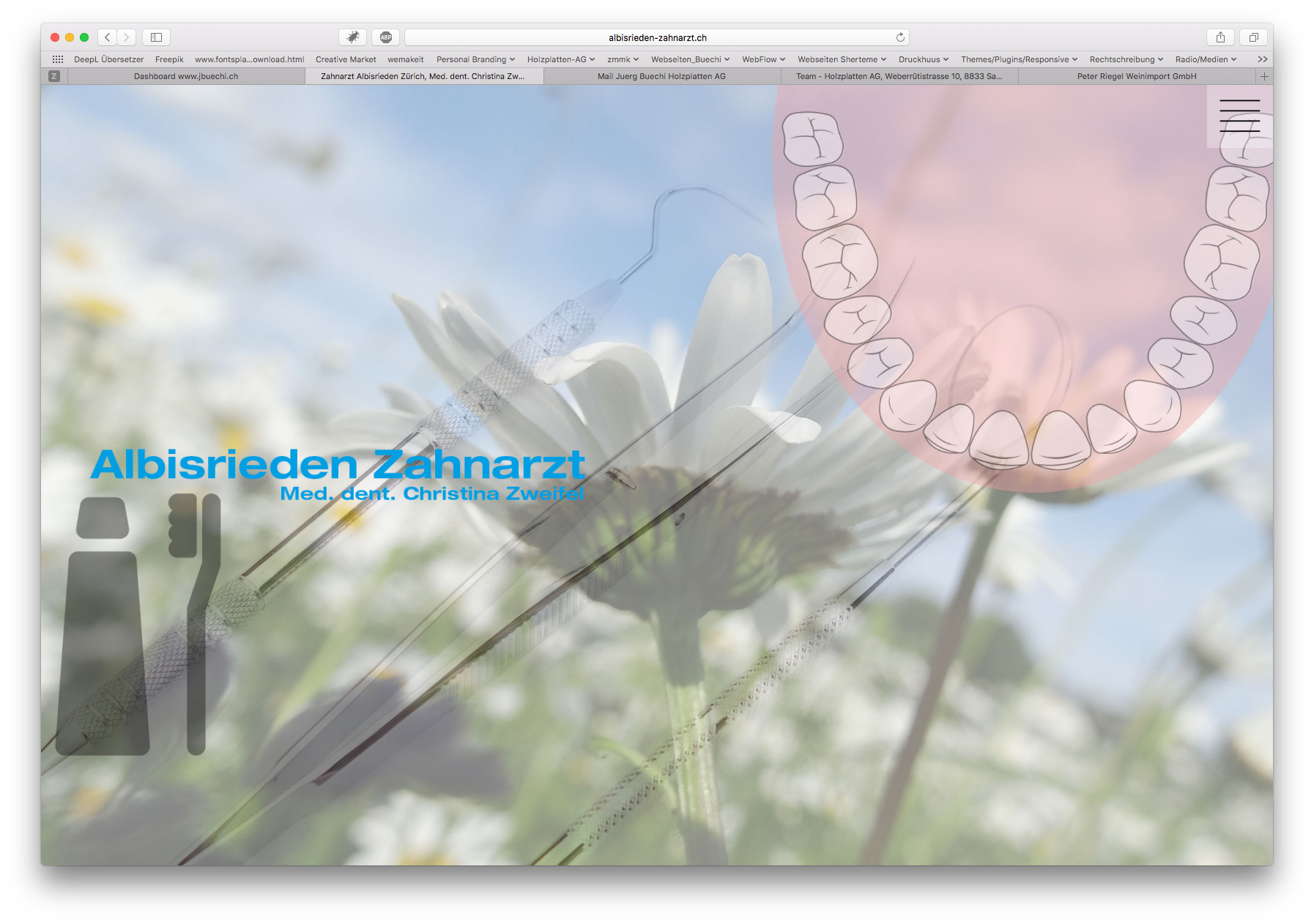 Gestaltung Webseite Albisrieden Zahnarzt, Zürich